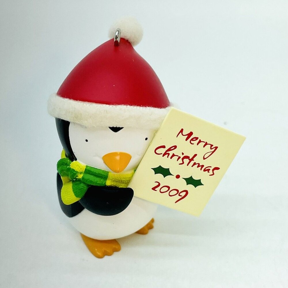 2009 Hallmark Keepsake Ornament Sign Of The Times Cute Penguin Christmas Gift